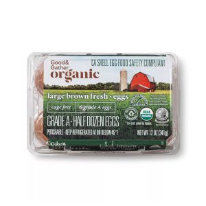 Organic Cage-Free Grade A Large Brown Eggs